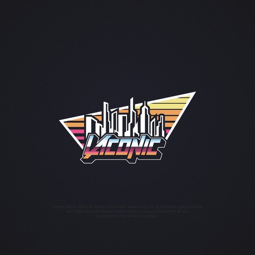 Sci-fi logo with the title '80s/90s Retro Logo Concept'