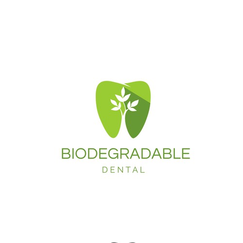 Planted hand logo with the title 'BIODEGRADABLE DENTAL'