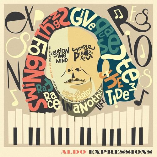 Expressive design with the title 'Jazz Fusion CD Cover Design'