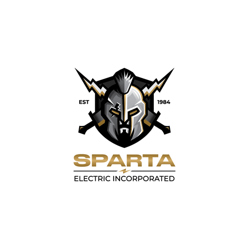 Spartan helmet logo with the title 'Sparta Logo'