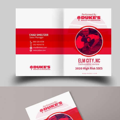 Company profile design with the title 'Duke Brochure'