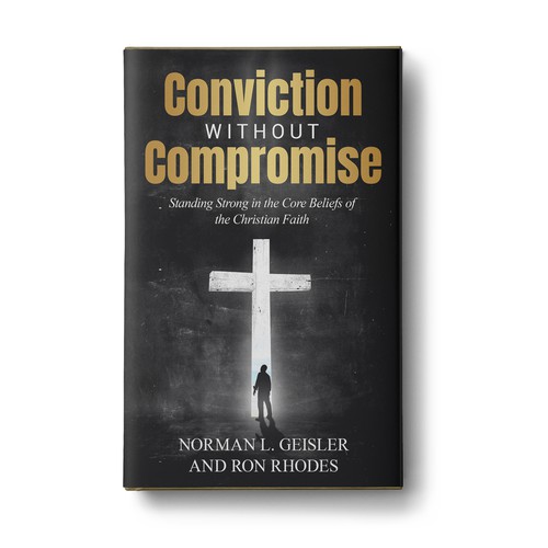 Convention design with the title 'Book Cover Design for Core Christian Beliefs: Faith, Creeds, and Theology'