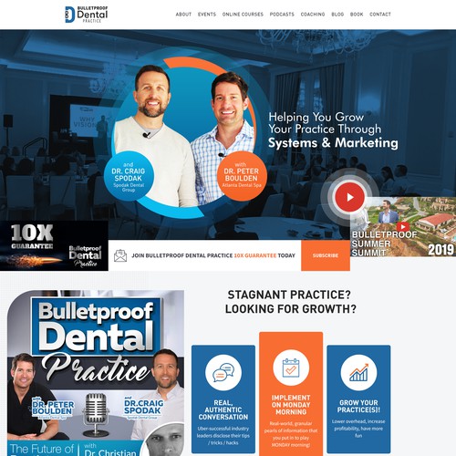 Consultant website with the title 'Re-Design of Dental Podcast / Consulting website'