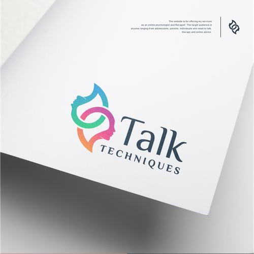 Talking design with the title 'Design Logo & BIP for Talk Techniques'
