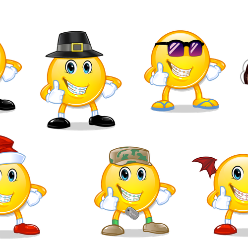 Smile design with the title 'Smile Face Character for a Dental Office'