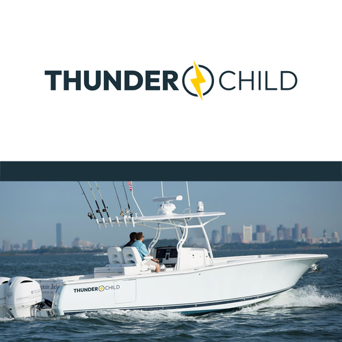 Lightning logo with the title 'Logo Concept For A Thunder Boat'