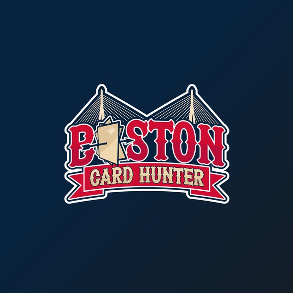 Boston logo with the title 'Sporty logo concept for card collectors'