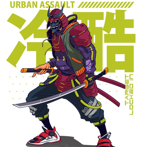 Japanese design with the title 'URBAN SAMURAI'
