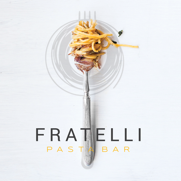 Pasta logo with the title 'Fratelli pasta bar logo'