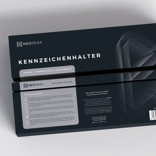 Car packaging with the title 'Modern automotive product box design'