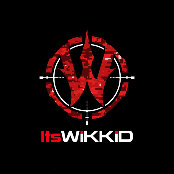 Crosshair logo with the title 'Logo design for ItsWiKKiD'