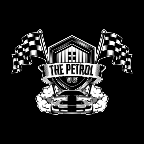 带有“the PETROL HOUSE”标题的车队标志