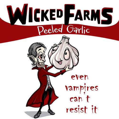 Character label with the title 'Vampire illustration'