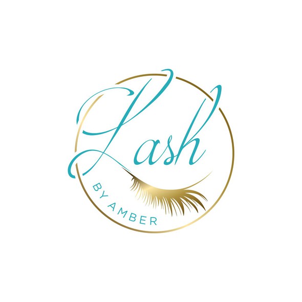 Eyelash logo with the title 'Unique Logo for LASH by AMBER'