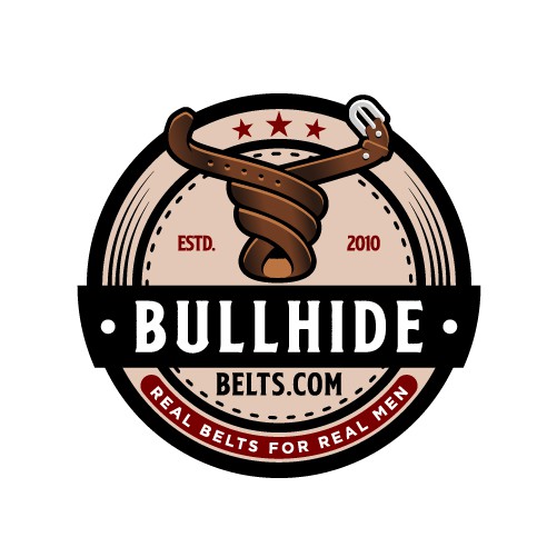 Belt logo with the title 'Bold Bull Logo for Company That Sells Leather Belts '