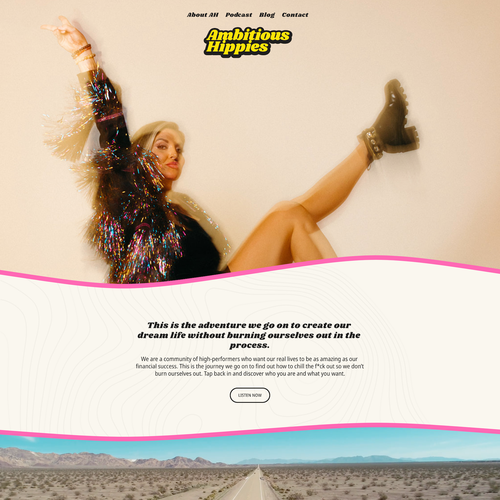 RV design with the title 'RV Adventure Podcast with Ambitious Hippies'