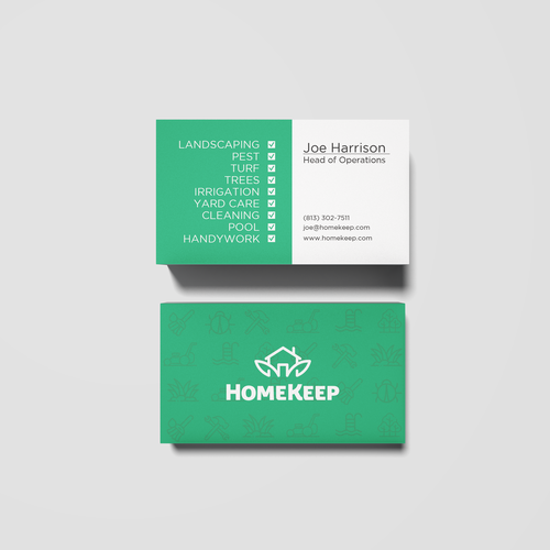 Pool design with the title 'Minimal and Informative Business Card Design'