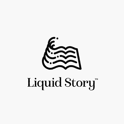 Liquid design with the title 'Logo for a social publishers brand'