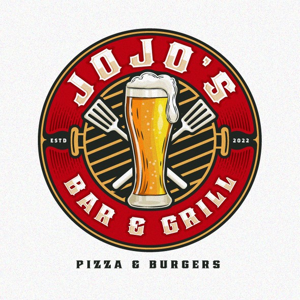 Bar and restaurant logo with the title 'JOJO'S'