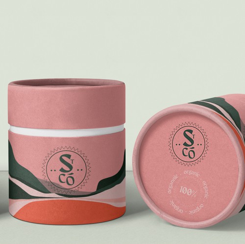 Feminine label with the title 'Feminine Loose Leaf Tea Label'
