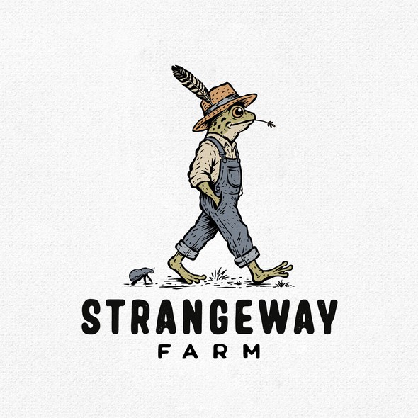 Unique design with the title 'Whimsical frog logo for a regenerative farm in Virginia'