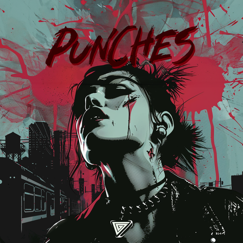 Digital illustration with the title 'Album Cover Punches'