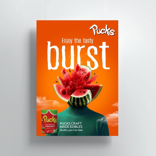 Melon design with the title 'Pocks Poster '