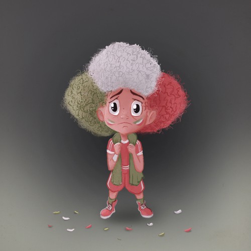 Football illustration with the title 'Football fan'