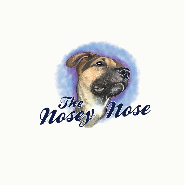 Acrylic design with the title 'the nosey nose'