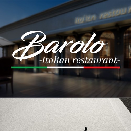 Competition logo with the title 'The italian restaurant'