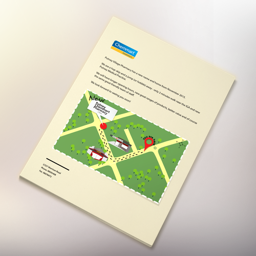 Map illustration with the title 'Putney Chemmart Pharmacy '