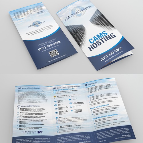 Hosting design with the title 'Design Modern Brochure for eMobileCampus'