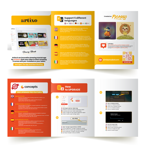 Manual design with the title 'A5 Brochure Design'