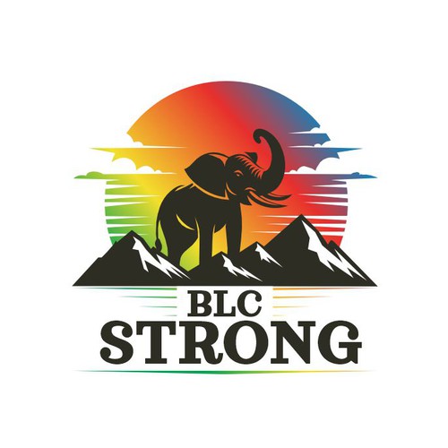 Sunset logo with the title 'BLC Strong'