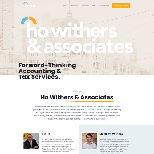 Corporate website with the title 'Howithers '