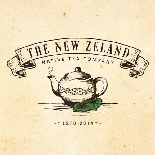 Tea logo with the title 'Create a classic/rustic logo for a unique herbal tea company!'