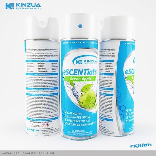 Spray label with the title 'KINZUA'