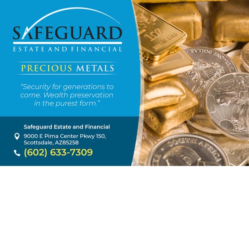 Mail design with the title 'Financial company mail ad design'