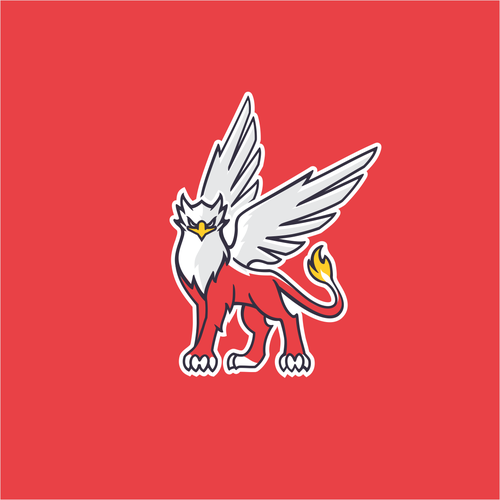 Mythical creature design with the title 'Griffin logo for sale'