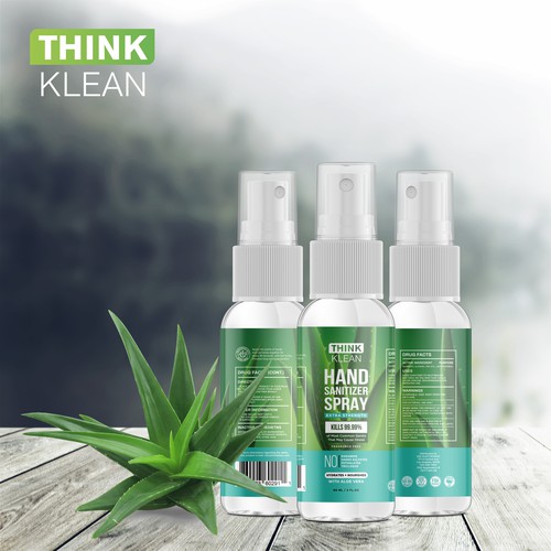 Cleaning packaging with the title 'THINK KLEAN'