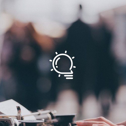 Writing logo with the title 'Bulb Logo Concept'