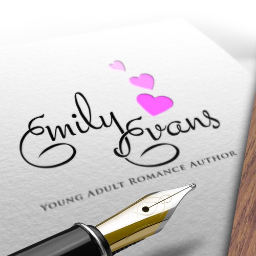 Romantic design with the title 'logo for Book writer'