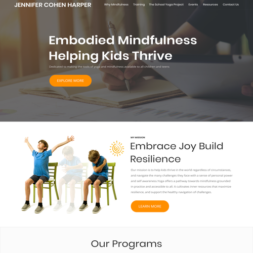 Author website with the title 'Simple Friendly Site for Children's Book Author'