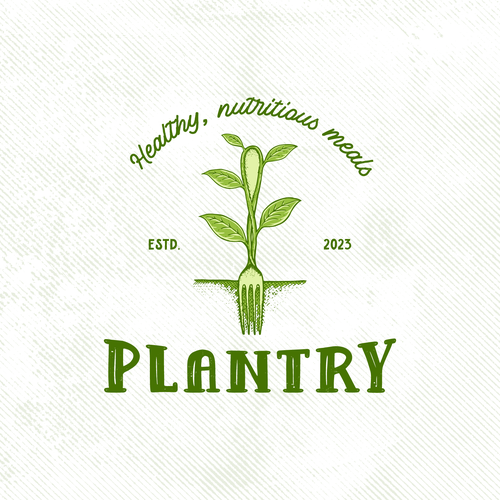 Modern retro design with the title 'Plant-based food company'