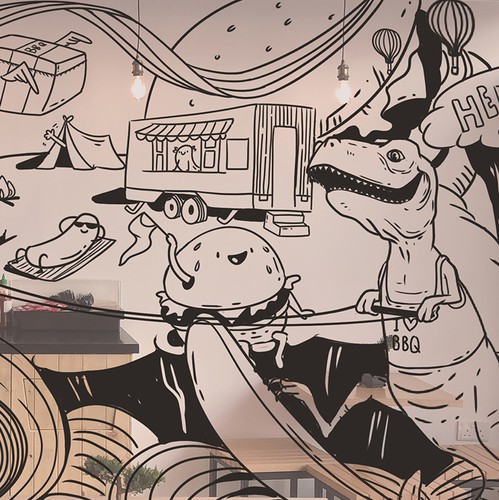 Wall design with the title 'wall design sketch'