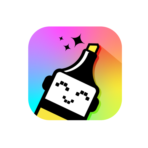Automation design with the title 'Highlighter pen App icon '