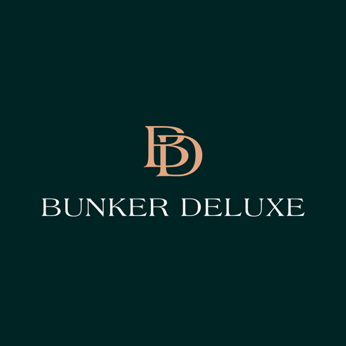 Luxurious design with the title 'Luxury Premium Sophisticated Logo for Bunker Deluxe'