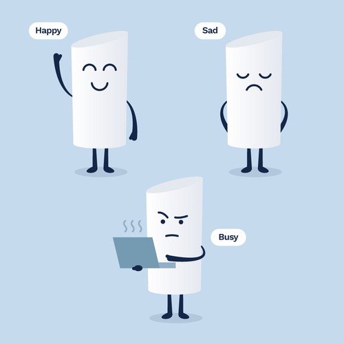 Chalk design with the title 'AI Assistant character'