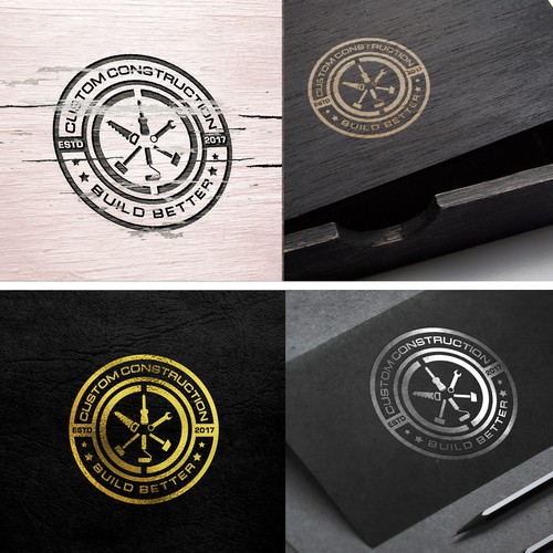 Construction brand with the title 'Custom Construction Brand Identity Pack'