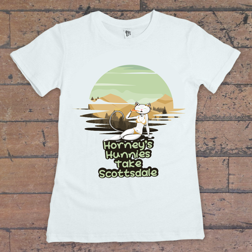 Cat t-shirt with the title 'horney cats'